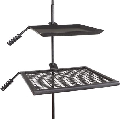 Titan Campfire Adjustable Swivel Grill Fire Pit Cooking Grate Griddle Plate BBQ