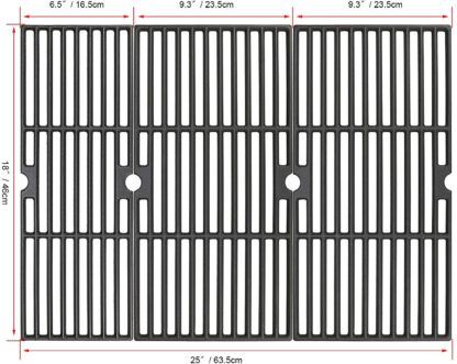 Uniflasy 18 Inches Cast Iron Cooking Grid Grates for Charbroil Performance 463376018P2, 463376117, 463377117, 463673617, 463377017, 463347017 4-Burner 475 Cart Liquid Propane Gas Grill Models