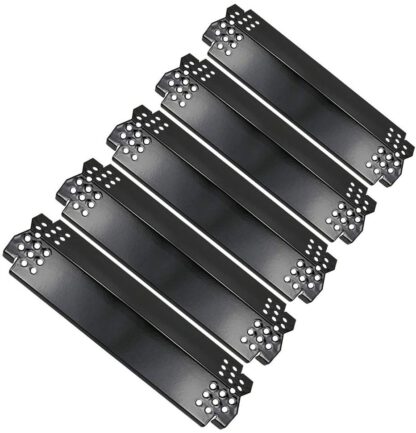 Uniflasy Heat Plates for Home Depot Nexgrill 720-0830H, 5 Burner 720-0888, 720-0888N Gas Grill, Porcelain Steel Grill Heat Shield Tent, Burner Cover, Flame Tamer, Flavor Bar Replacement Parts, 5 Pack
