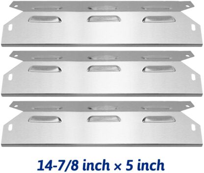 Utheer Heat Plates Kenmore Grill Parts Replacement 14-7/8 Inch for Kenmore 146.23678310, 146.23679310, 640-05057371-6, 640-05057373-6, Stainless Steel Shield Tent Flavor Bars Gas Grill Models, 3 Pack
