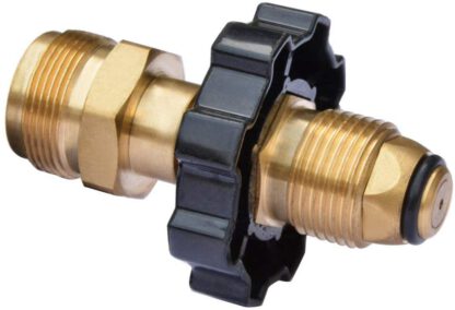 onlyfire 5055 POL Brass Propane Gas Adapter Fits for Propane Appliances, Heater, BBQ Grill, Camper, Cylinder