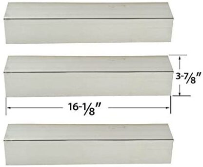 3 PACK Replacement Stainless Steel Heat Shield for North American Outdoors, Backyard Grill, Kenmore 119.16433010, Perfect Flame SLG2007A, 61701 and BBQTEK GSF2818K, Gas Grill Models