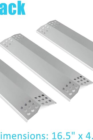BBQration 3-Pack Stainless Steel Heat Plate Replacement for Gas Grill Model Kitchen Aid 720-0787D, 720-0819, Nexgrill 720-0819