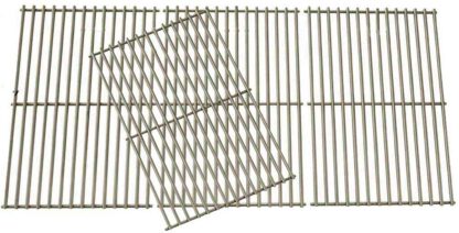Grill Parts Gallery Stainless Steel Coking Grates for Select Brinkmann 810-1525-0, 810-3660-S, 810-3661-F, 810-6631-F, 810-6680-S, 810-7541-B, 810-7541-W, 810-8445-F, 810-8445-N Gas Models, Set of 4
