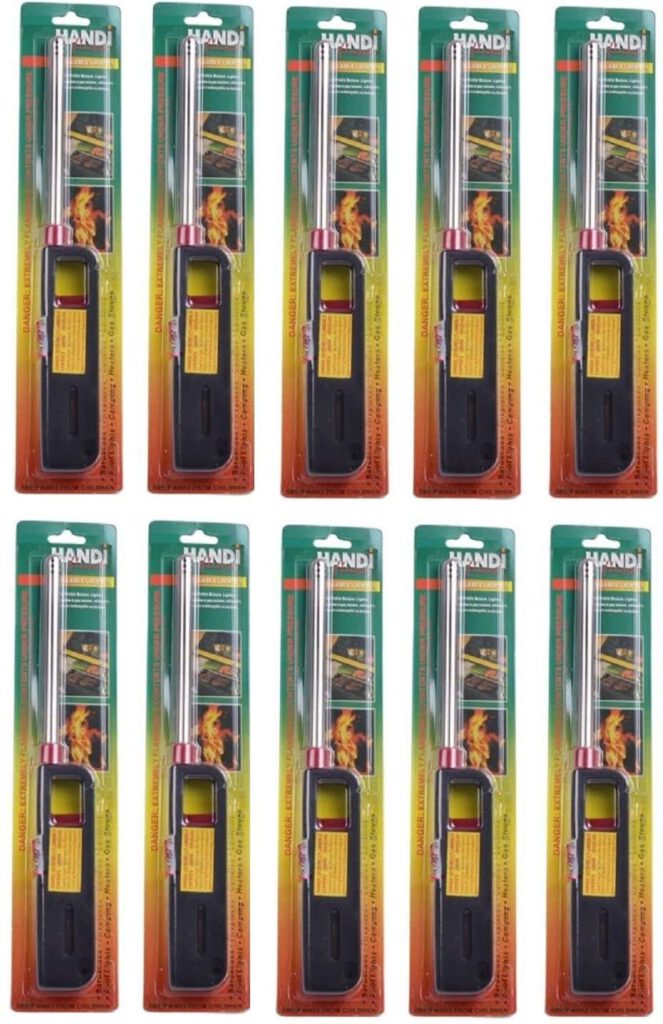 10pk BBQ Grill Lighter Refillable Butane Gas Candle Fireplace Kitchen