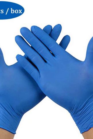 AIWUHE Disposable Nitrile Gloves, 100 Pcs, Multi-Color, Latex Free, Food Grade Gloves for Cleaning, Washing, Safety Work Navy Blue S