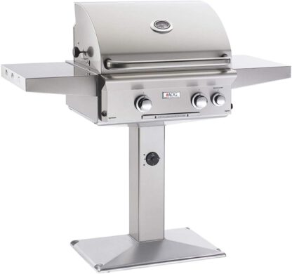 AOG American Outdoor Grill 24PPL L-Series 24 Inch Propane Gas Grill On Pedestal Base with Rotisserie