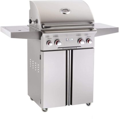 AOG American Outdoor Grill T-Series 24-Inch 2-Burner Propane Gas Grill W/Rotisserie & Single Side Burner - 24PCT