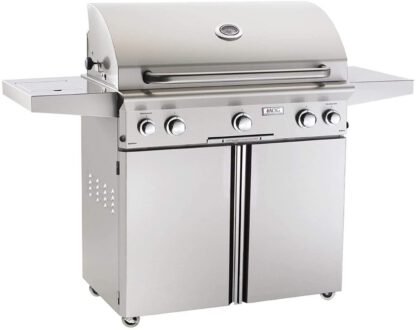 American Outdoor Grill 36PCL L-Series 36 inch Propane Gas Grill On Cart Side Burner Rotisserie Kit