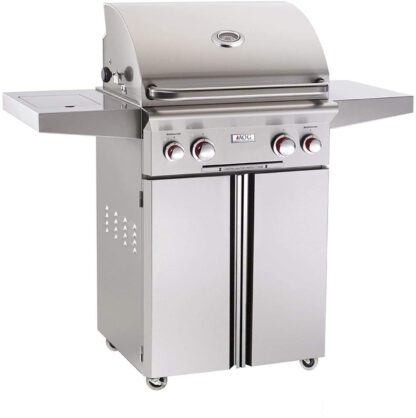 American Outdoor Grill T-Series 24 Inch Propane Gas Grill On Cart With Side Burner