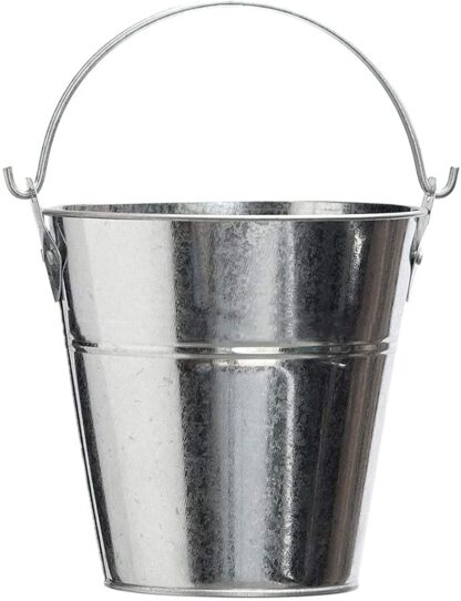 BBQ Butler Steel Grease Bucket for Grill/Smoker - Galvanized Drip Buckets - Small Bucket- Pellet Grill Accessories - Traeger, Pit Boss Grills - Metal Pail with Handle - Dripping Pail - 2 Quart Size
