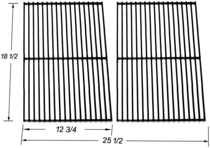 BBQ Mart 54712 Porcelain Coated Steel Wire Cooking Grid replacement for Charbroil, DCS, Kenmore Sears and other Grills, Set of 2