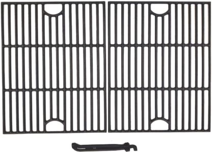 BBQSTAR BBQ Grill Grate 17-inch Matte Cast-Iron Cooking Grate Replacement with Grill Grate Lifter for Kenmore Kmart Member's Mark Nexgrill 2-Pack