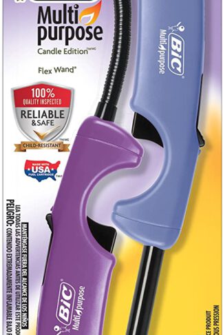 BIC Multi-Purpose Candle Edition Lighter & Flex Wand Lighter, 2-Pack
