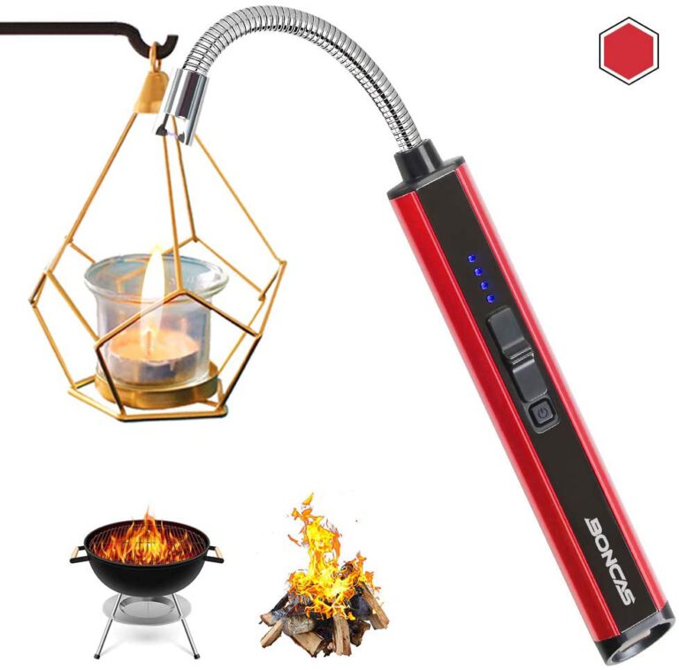 Candle Lighter, Large Capacity Windproof USB Lighter, Plasma Arc Lighter with Long Flexible Neck