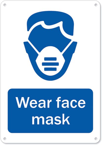 Coronavirus (COVID-19) - Wear Face Mask | Plastic Sign | Protect Your Business, Municipality, Home & Colleagues | Made in The USA by SignMission