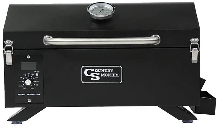 Country Smokers CSPEL015010497 Wood Pellet Grill and Smoker, Black