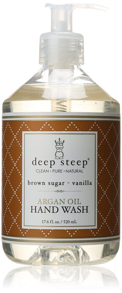 Deep Steep Argan Oil Liquid Hand Wash, Brown Sugar Vanilla, 17.6 Fluid Ounce