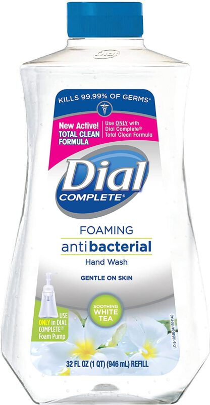 Dial Complete Antibacterial Foaming Hand Wash Refill, Soothing White Tea, 32 Fluid Ounces