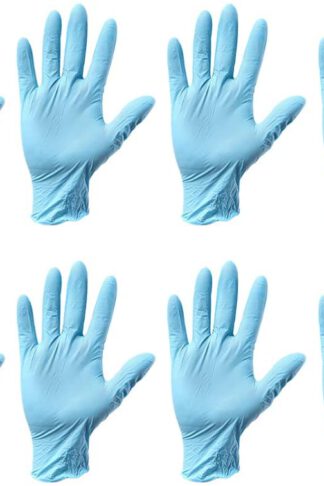 Exceart Disposable Nitrile Gloves Powder Free One Time Use Gloves Nitrile Latex Hospital Gloves Oil Proof Waterproof Hand Gloves for Healthcare Medical Food Handling and More 20pcs L