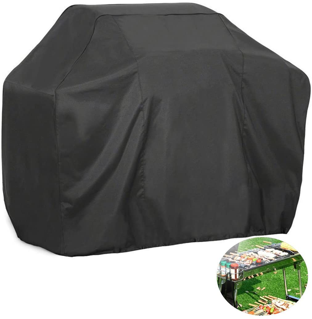 BBQ Grill Cover, 74 Inch Black Waterproof DustProof Grill Cover Fading Resistant BBQ Grill