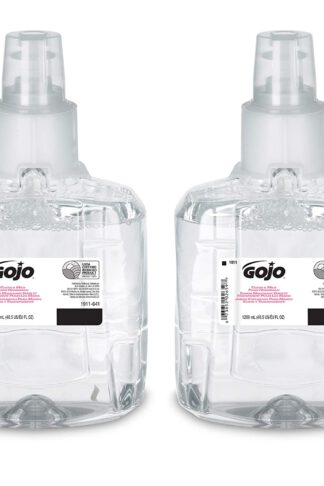 GOJO Clear & Mild Foam Handwash, EcoLogo Certified, 1200 mL Foam Hand Soap Refill for GOJO LTX-12 Touch-Free Dispenser (Pack of 2) - 1911-02