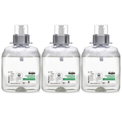 GOJO E1 Foam Handwash, Fragrance Free, 1250 mL Handwash Refill for GOJO FMX-12 Push-Style Hand Soap Dispenser (Pack of 3) - 5167-03