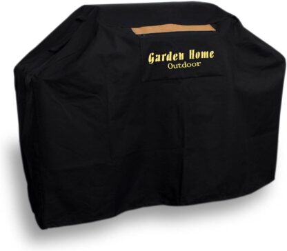 Garden Home Heavy Duty 72" Grill Cover (BLACK, 70 INCH With Brush)