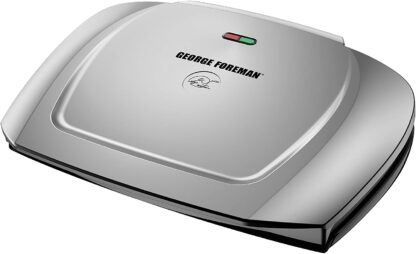 George Foreman 9-Serving Basic Plate Electric Grill and Panini Press, 144-Square-Inch, Platinum, GR2144P