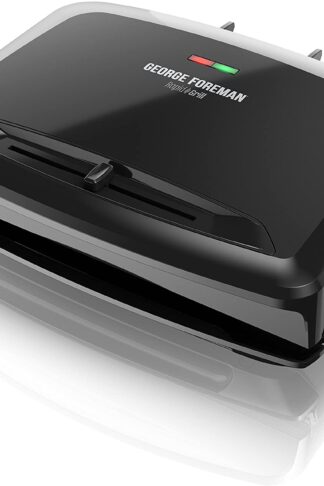 George Foreman Rapid Grill Series, 5-Serving Removable Plate Electric Indoor Grill and Panini Press, Black, RPGV3801BK