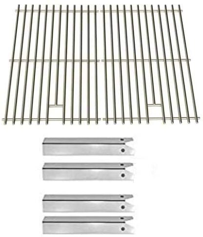 Grill Parts Zone Uniflame Pinehurst GBC750W Repair Kit Includes 4 Stainless Steel Heat Plates and Stainless Cooking Grids