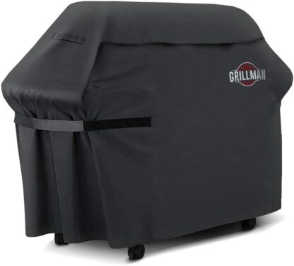 Grillman Premium (58 Inch) BBQ Grill Cover, Heavy-Duty Gas Grill Cover For Weber, Brinkmann, Char Broil etc. Rip-Proof, UV & Water-Resistant