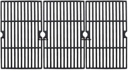 Hisencn Grill Grates Replacement for DGF510SBP, DGF510SSP, DGF510SSP-D, Uniflame GBC1059WB, GBC1059WE-C, Cast Iron Cooking Grid For Backyard Grill BY12-084-029-98 and Other Gas Grill Models, 16 1/4 in