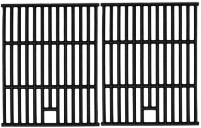 Hongso 17 1/4 Inch Matte Cast Iron Grates Cooking Grid Replacement Parts for Aussie 6703C8FKK1, 6804S8-S11, Brinkmann 810-9490-F, Nexgrill 720-0649, Member Mark Gas Grill, 2-Pack (PCD252)