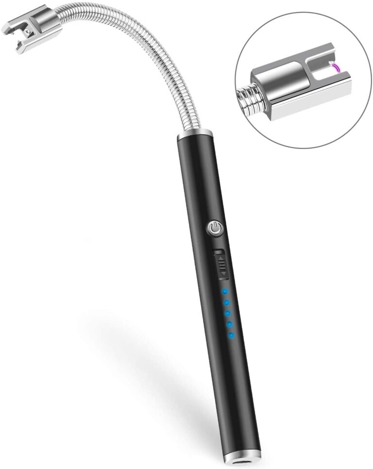 Lighter, Black Rechargeable Candle Lighter, Grill Lighter, Fire Starter