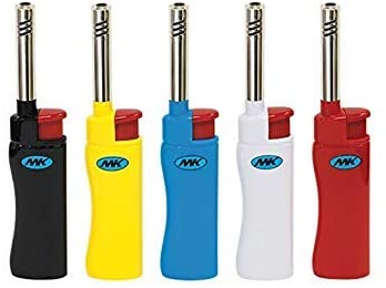 MK Windproof Refillable Torch Lighter,Candle Lighter Jet Flame 5 pcs