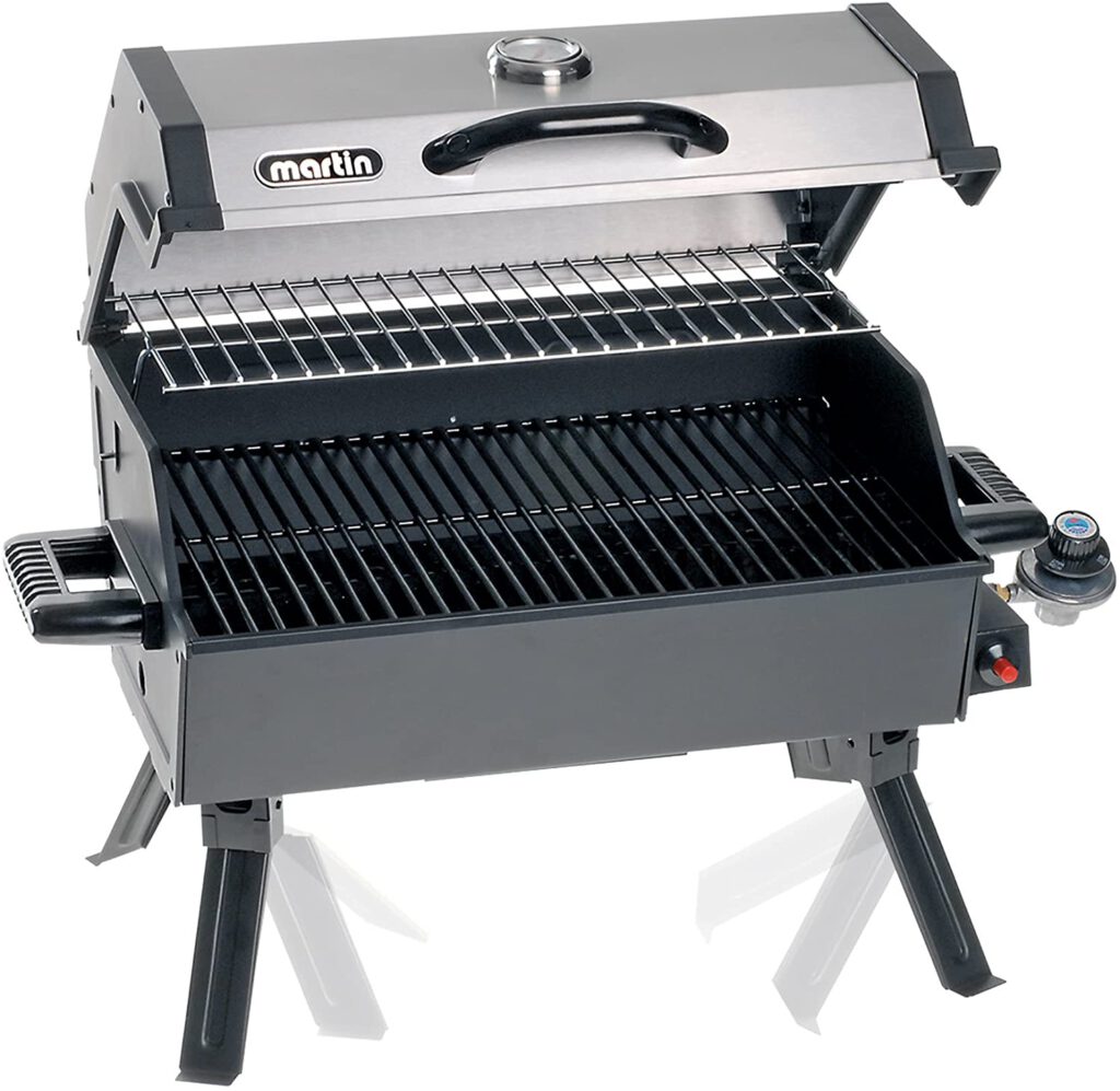 Portable Propane BBQ Gas Grill 14,000 Btu Porcelain Grid with Support