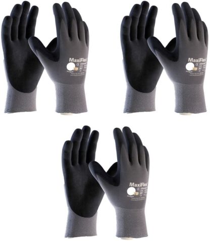 Maxiflex 34-874 Ultimate Nitrile Grip Work Gloves, Medium, 3 Piece by MaxiFlex