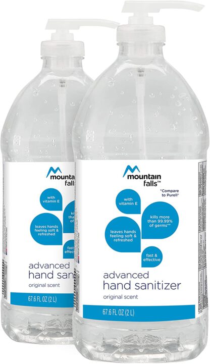 Mountain Falls Advanced Hand Sanitizer with Vitamin E, Original Scent, Pump Bottle, 67.59 Fluid Ounce (Pack of 2) by Mountain Falls