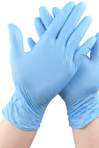 Nitrile Exam Gloves, Disposable Protective Gloves, Powder Free Rubber Latex Free Ambidextrous for Work, Food safe, Cleaning(Box of 100) by LUCKYHK