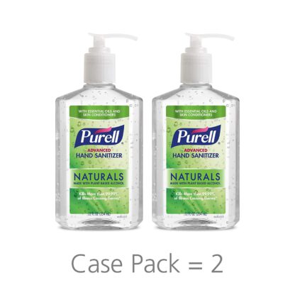 PURELL Advanced Hand Sanitizer Naturals with Plant Based Alcohol, Citrus Scent, 12 fl oz Pump Bottle (Pack of 2)- 9629-06-EC by Purell