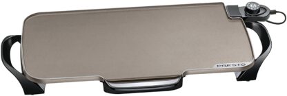 Presto 07062 Ceramic 22-inch Electric Griddle with removable handles, One Size, Black