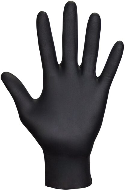 SAS Safety 66518 Raven Powder-Free Disposable Black Nitrile 6 Mil Gloves, Large, 100 Gloves by Weight by SAS Safety