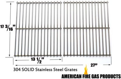 SC9812 Stainless Steel Cooking Grid/Cooking Grates Replacement for Brinkmann 810-9490-0, Grill Master 720-0697, Nexgrill and Uniflame Gas Grills, Set of 2