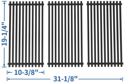 SHINESTAR Grill Grates Replacement for Charmglow 720-0396, 720-0536, 19 inch Grates for Brinkmann 810-8501-S 810-8502-S, Jenn Air 720-0337, Members Mark, Kenmore Elite (19 x 31 inch, SS-KW003)