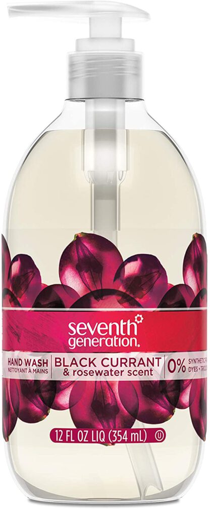 Seventh Generation Hand Wash Soap, Black Currant & Rosewater, 12 Oz. (Pack of 8)