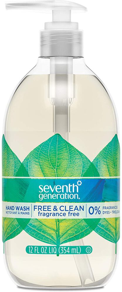 Seventh Generation Hand Wash Soap, Free & Clean Unscented, 12 oz, Pack of 8 (Packaging May Vary )