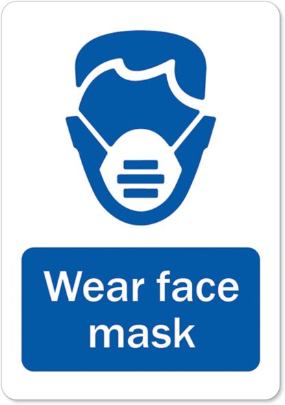 SignMission Coronavirus (COVID-19) - Wear Face Mask | Vinyl Decal | Protect Your Business, Municipality, Home & Colleagues | Made in The USA, 18" X 12" Decal, Model OS-NS-D-1218-25581
