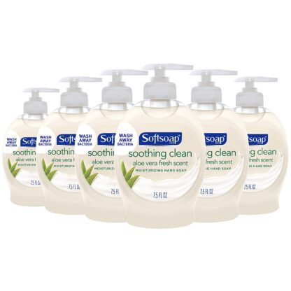 Softsoap Liquid Hand Soap, Aloe - 7.5 fluid ounce (Pack of 6)