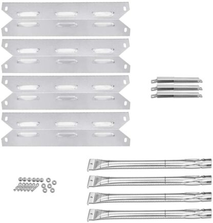 Uniflasy Grill Replacement Kit for Kenmore 146.34611410, 146.23678310, 146.10016510, 146.16197210, 146.16132110, 146.34461410, 146.16142210, 146.23679310, Grill Burner Tube, Heat Plate, Crossover